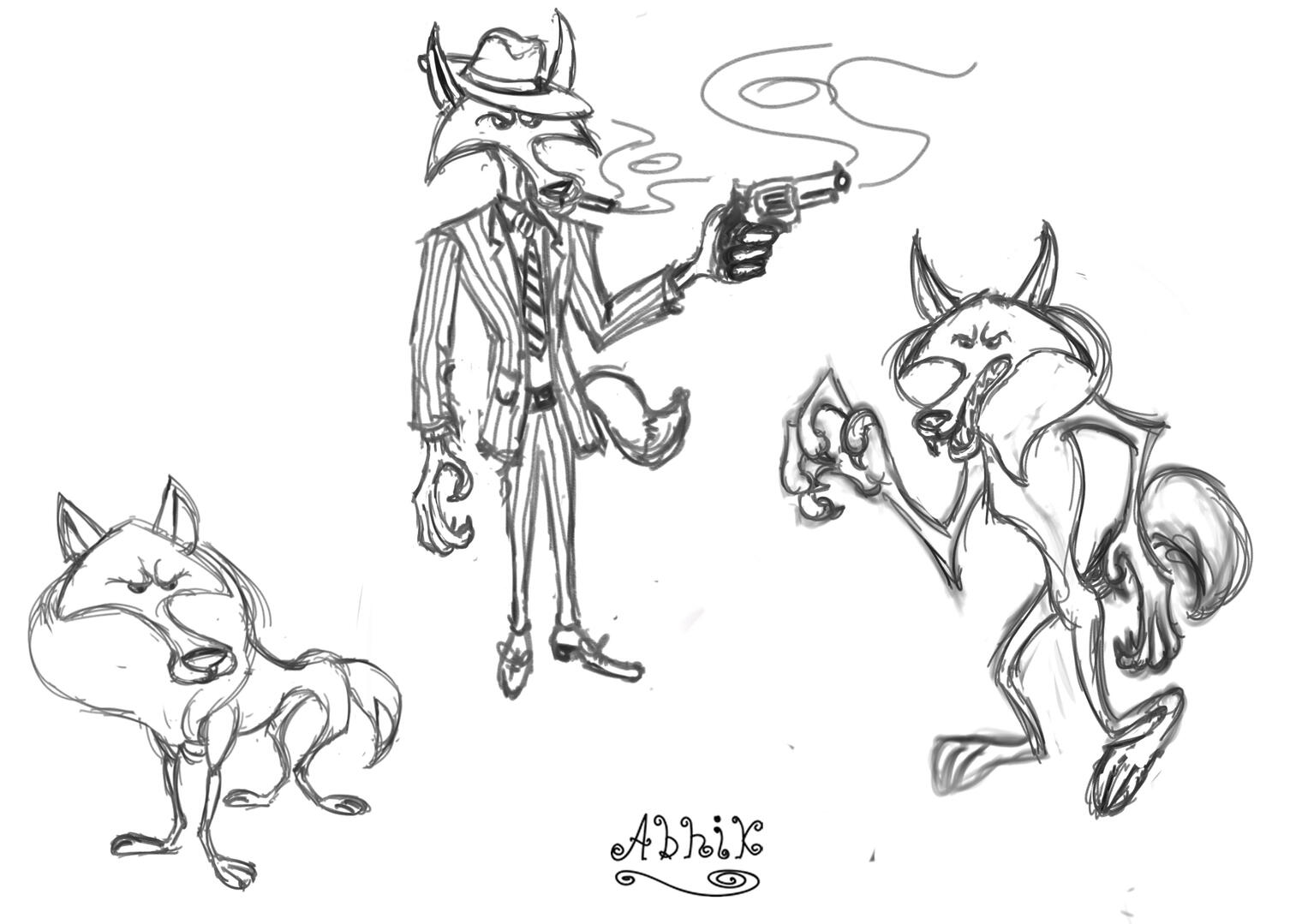 wolf character design